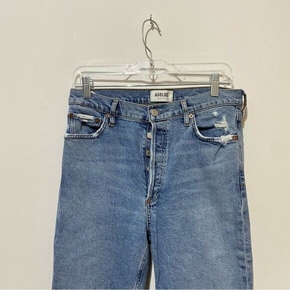 AGOLDE Nico High Rise Slim Fit Jeans in Rooted - Picture 5 of 10